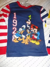 Size 4 Boys Mickey Goofy Donald Pluto Pajama Set Disney Store NWT