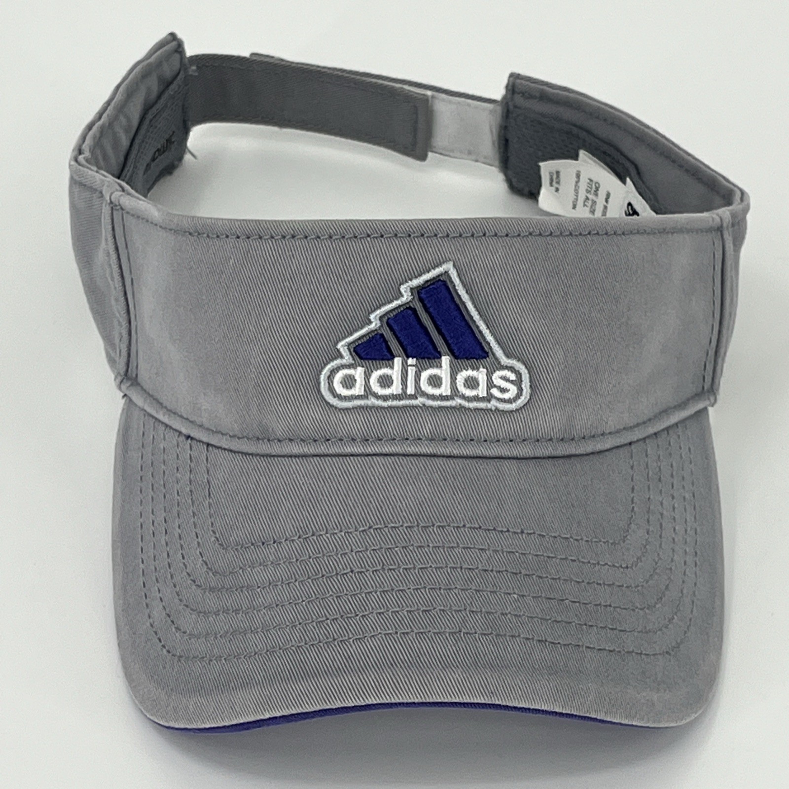 Adidas Golf Visor Hat - Climalite StrapBack Gray … - image 1