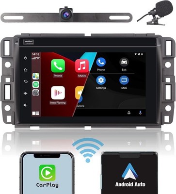 Car Stereo Compatible with Wireless Carplay/Android Auto,GMC Sierra Yukon 7''