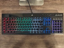 CORSAIR - K55 RGB Pro Full-size Wired Dome Membrane Gaming Keyboard with Elga...