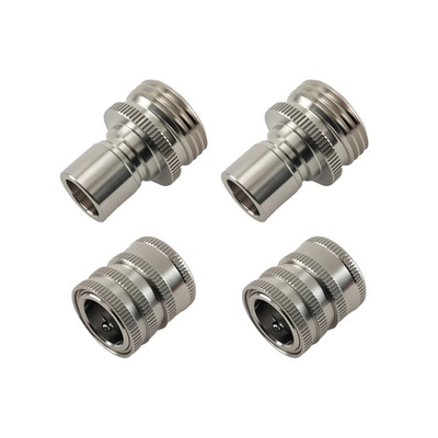 #ad 3 4quot; Quick Connect Adapter Garden Hose for Pressure Washer Pump Stainless 4Pcs $12.00