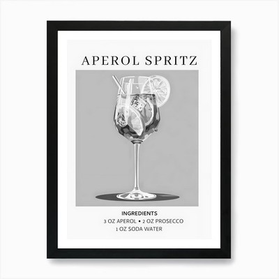 Aperol Spritz 1 Kunstdruck gerahmt Wa gerahmt Wandbild Poster Leinwanddruck Bild