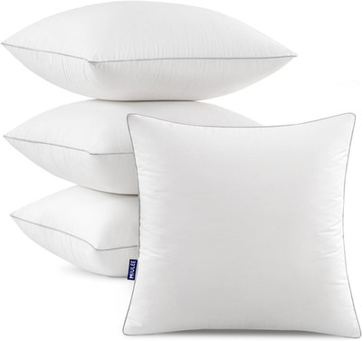18x18 Decorative Throw Pillow Inserts Set of 4 Square Cotton Cover