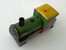 G.E. ® Blacha lokomotywa z mechanizmem / 8,5 cm / Made in U.S.-Zone Germany