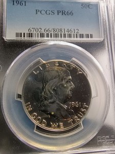1961 Franklin Silver Half Dollar PCGS PR66 Proof 