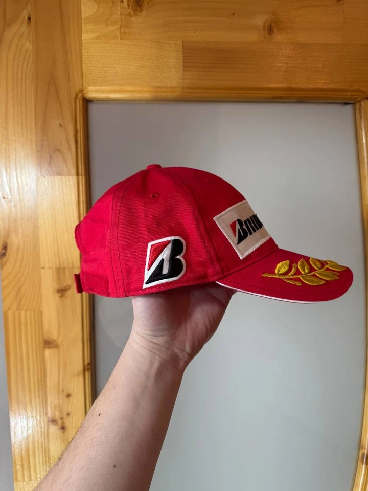 Kimi Raikkone Origonal Signed Bridgestone F1 Raising Cap Color Red - Image 3 of 4