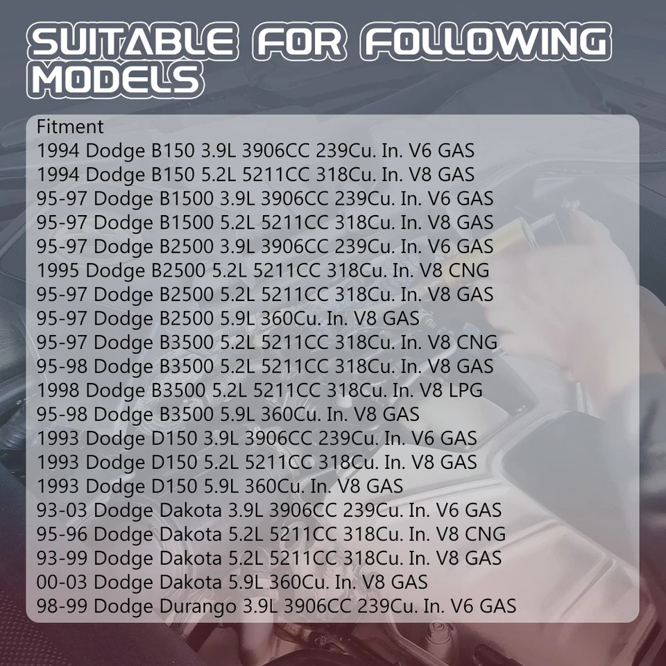 Water Pump For 1993-2003 Dodge Dakota Ram 1500 Jeep Grand Cherokee V6 V8 AW7160 Foto 3 de 4