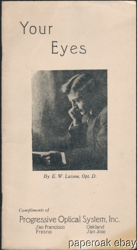 1931 Progressive Optical System California Optometrist Advertising Booklet