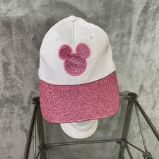Disney Minnie Mouse Pink Glitter Adjustable Hat Youth Size adj. 