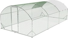 9.8' x 13.1' x 6.5' Large Metal Chicken Coop Walk-in Poultry Cage Hen Run House