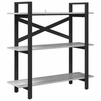 BüCherregal Sonoma Eiche Grau 100X33,5X102 Cm Holzwerkstoff Standregal