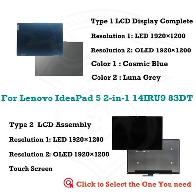 Für Lenovo IdeaPad 5 2-in-1 14IRU9 83DT001NMX FHD+ LCD-Schirm Komplett Display