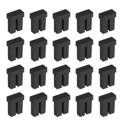 LC Dust Covers Caps, Black Silicone Fiber Optic Dust Caps, Pack of 50