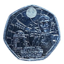 2023 Star Wars R2-D2 and C-3PO 50p Fifty Pence Coin 