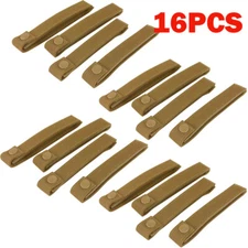 16PCS 6" MOD MOLLE PALS Modular Web Gear Replacement Tie Straps Brown US