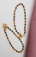Black Beads 22K Gold Bracelet Kids Nazariya Gifts New Born Baby Jewelry Bracelet