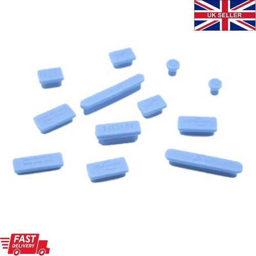 12 Pezzi Protettivo Porte USB Antipolvere Spina Silicone Cover Stopper per Laptop e PC - Foto 4 di 14