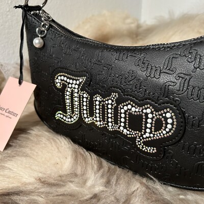 NWT Juicy Couture String Of Pearls Shoulder Bag - Embossed