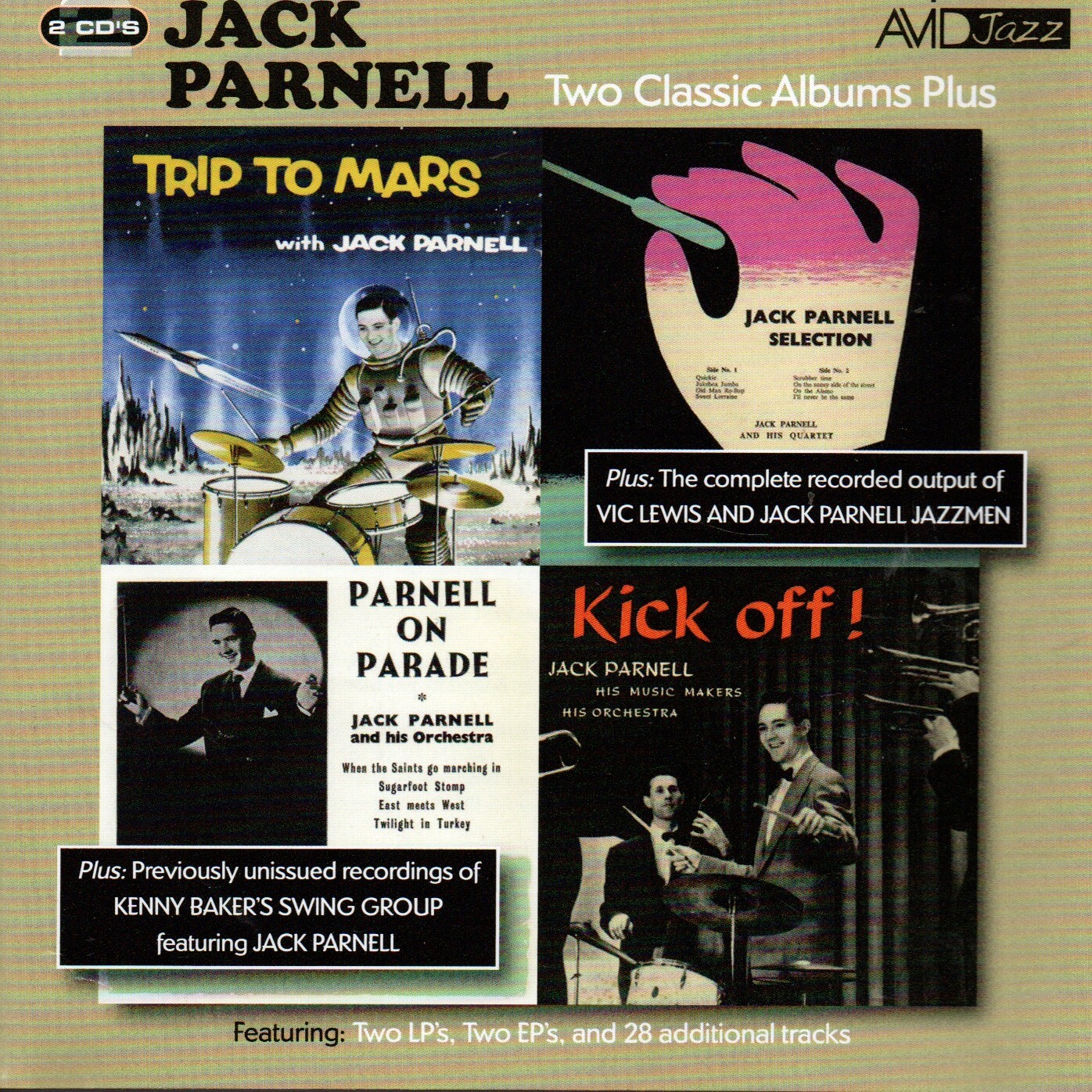 JACK PARNELL - Two classic albums plus - CD album (2 CDs, 54 tracks)