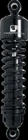 Progressive 412 Black 13" Heavy Duty Rear Shocks for 06-25 Harley Touring FLHX