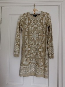 metallic jumper dress