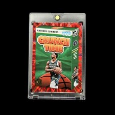 Rare Anthony Edwards - 2023-24 NBA Donruss Crunch Time International Red SSP #4