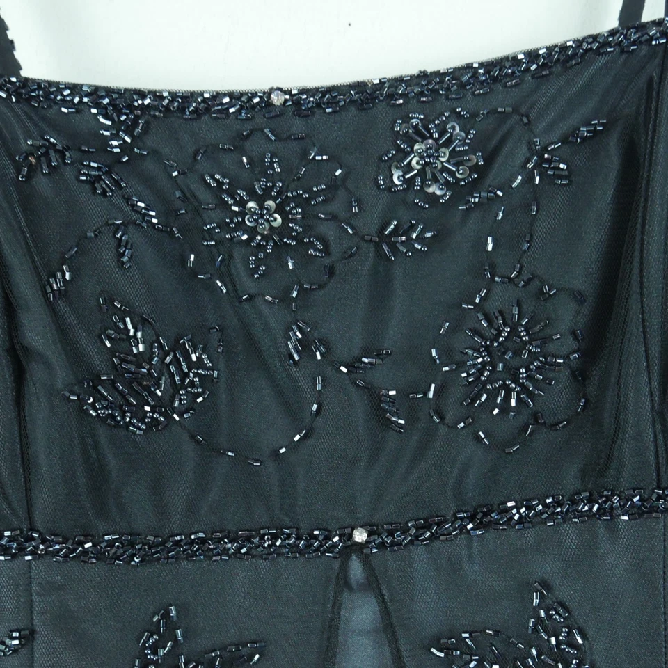 Betsy & Adam Size 12 Prom Dress Vintage Y2K Whimsigoth Sheer Beaded Regency Gown - Image 4 of 4