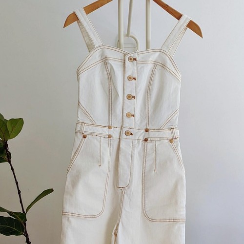 Anthropologie Seamed Wide-Leg Jumpsuit Size 8 - Picture 4 of 7