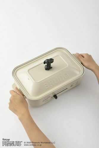 キッチン家電 Peanuts Kitchen Compact Hot Plate Bruno Snoopy compact Hot plate 3 Piece Set Electric griddle