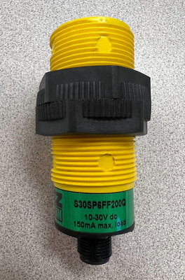 Banner S30SP6FF200Q Photo Elec. Sensor, Fixed Field, 200mm Range, 10-30VDC, PNP