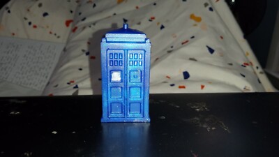Handmade Blue Resin Doctor Who Tardis Statue