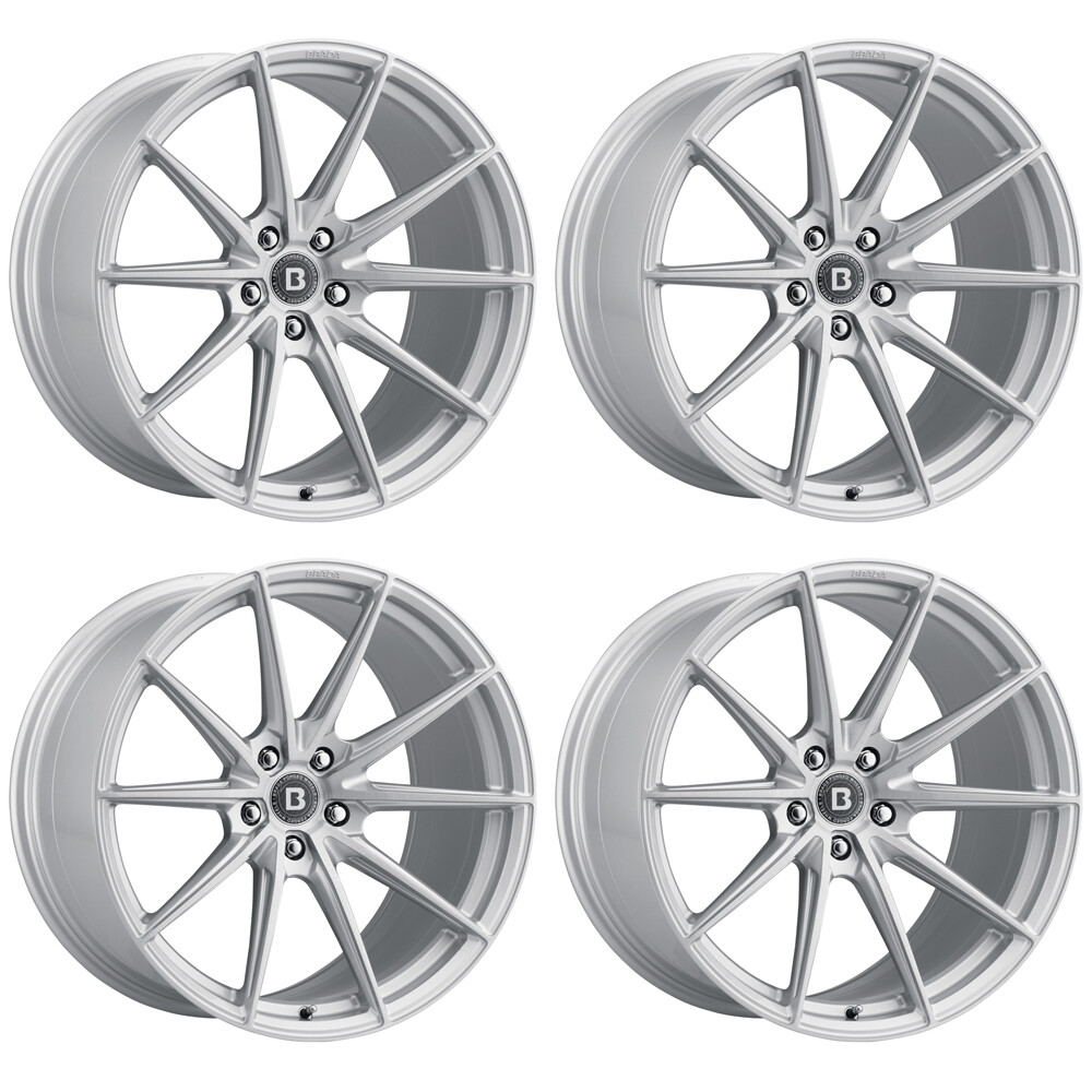 20" Brada CX1 20x9 20x11 Silver Forged Concave Wheels Rims Fits Audi R8 Gen 1