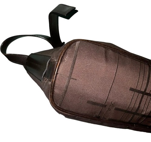 Salvatore Ferragamo Brown VTG Canvas with Leather Trim Shoulder Crossbody Bag - Picture 9 of 14