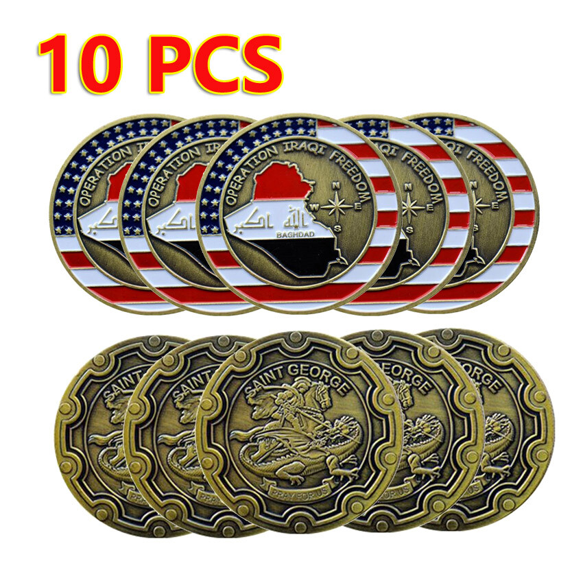 10PCS Gift Operation Iraqi Freedom Baghdad Medal Commemorative Challenge Coin