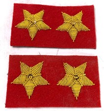 CIVIL WAR CS CONFEDERATE LT. COLONEL FROCK COAT JACKET COLLAR INSIGNIA-ARTILLERY