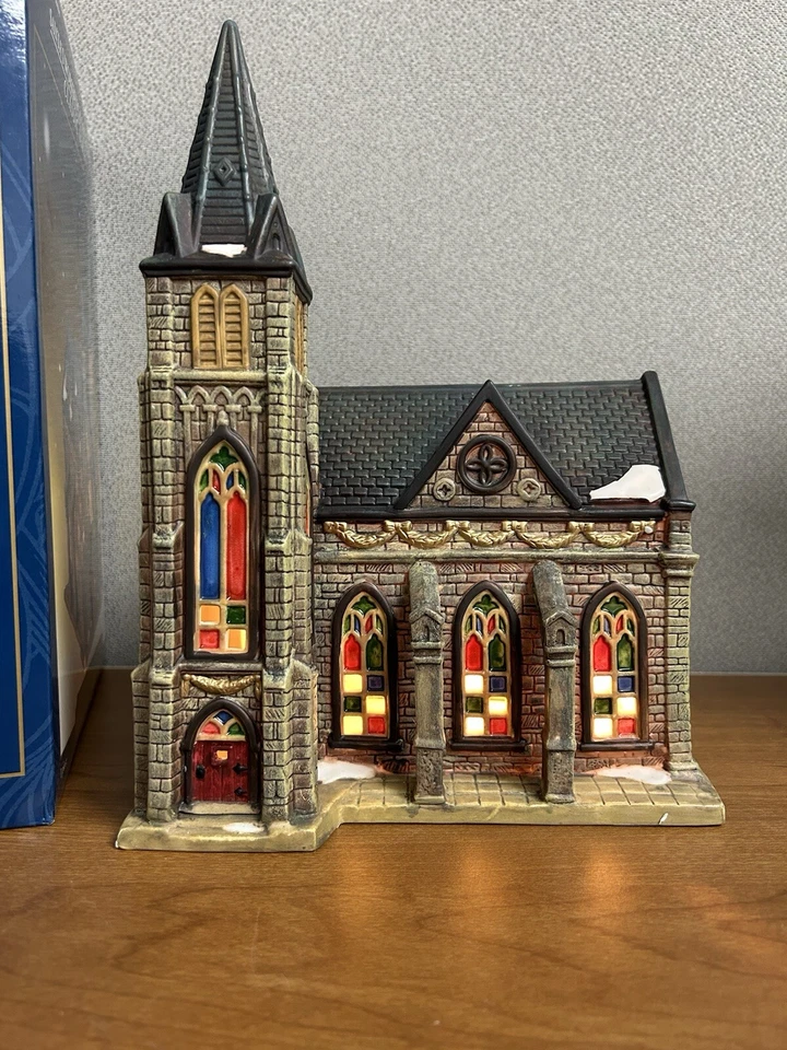 BANCO DE TRABAJO DE SANTA 2000 VINTAGE PORCELANA ILUMINADA CATEDRAL DE SANTOS ÁNGELES 479-4020 Foto 2 de 4