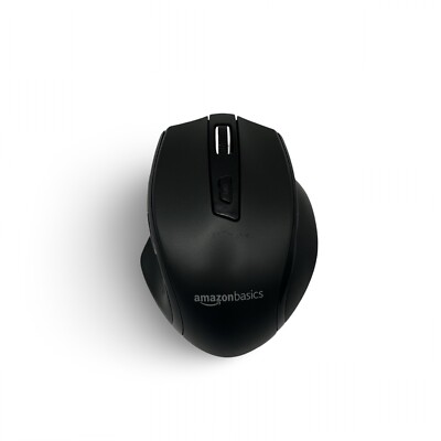 Amazon Basics Ergonomische kabellose Maus - DPI einstellbar - Schwarz