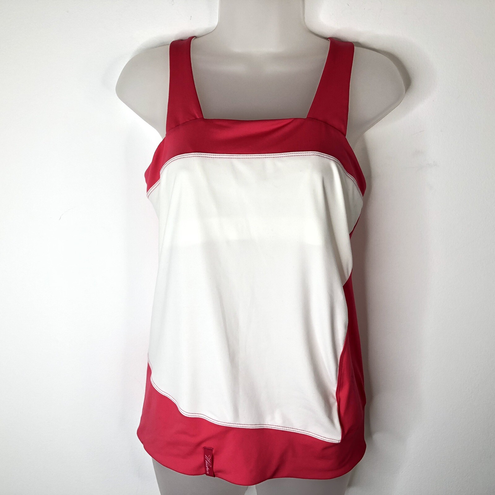 Top da donna rosa Salomon sussurrato taglia M bianco logo atletico 118989 AWV002