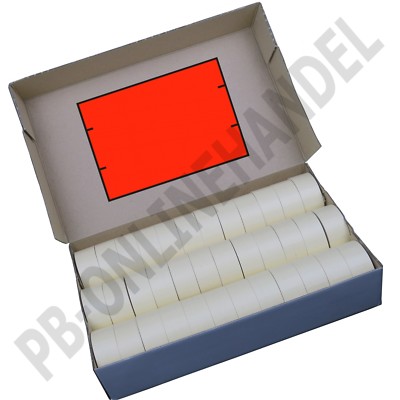 Etiketten 16x23mm leuchtrot für SATO PB220 / DUO20 Auszeichner PB 220 / Duo 20