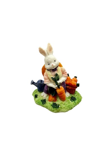 Easter Bunny Rabbit Village Town Figurine Lighted House Set Home Decor - Picture 5 of 21