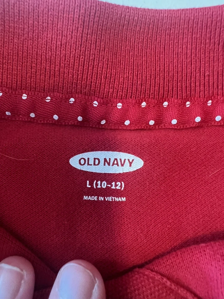 OLD NAVY Girls Kid Size 10 School Uniform Shirt Top Blouse Short Sleeve SET OF 3 - Image 4 of 4