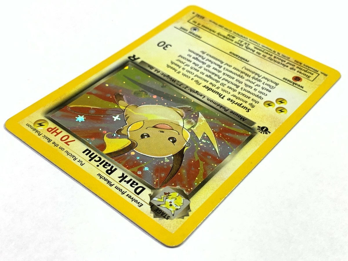 First 1st Edition Dark Raichu Holo 83/82 Team Rocket Holographic
