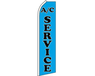 2 Pack A/C Service Swooper Super Feather Advertising Flag Premium Fabric