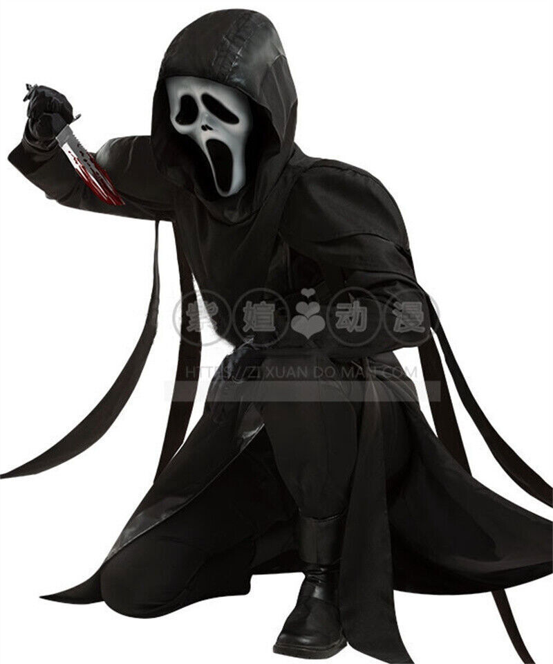 Ghost Face Costume ゴーストフェイスコスチュームのセット Amazon.co.jp: Fun World 公式ライセンス25周年記念ゴースト