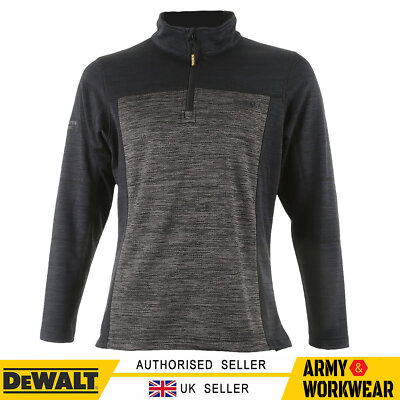 Dewalt Damen Viertel Reißverschluss Fleece Arbeit Langarm Grau/Schwarz