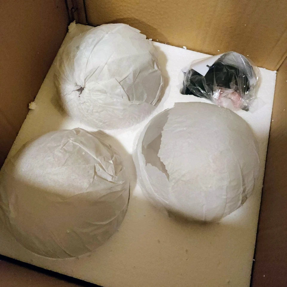 Pingente de 3 luzes, globos de vidro transparente, iluminação DVI DVP27023GR-CL grafite - Imagem 4 de 4