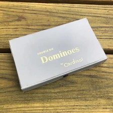 Vintage Domino by Cardinal Double Six painted/colored Dominoes - 28 Pieces 