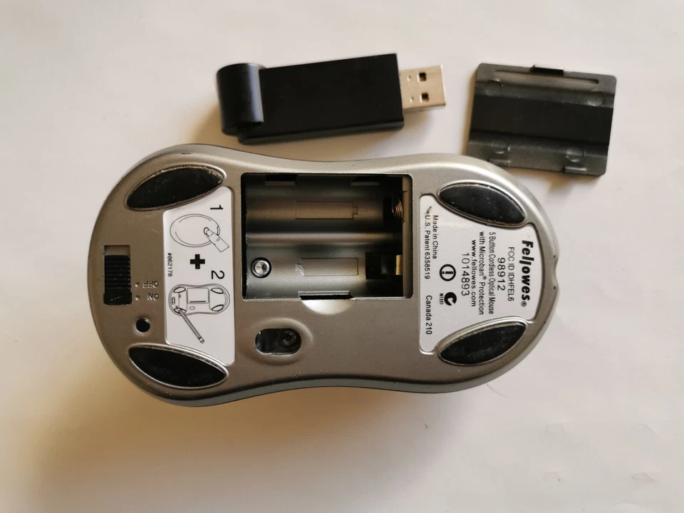 Fellowes Microban Black 5 Button Optical Mouse w/ Scroll Wheel USB Wired 98912 - Image 3 of 3