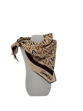 Vintage Avon SM Kent Scarf 100 Acetate Japan 26" Sq Logos Cover Scarf