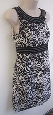 NWOT ANN TAYLOR LOFT Sleeveless Black and White Floral Sheath Dress Size 2